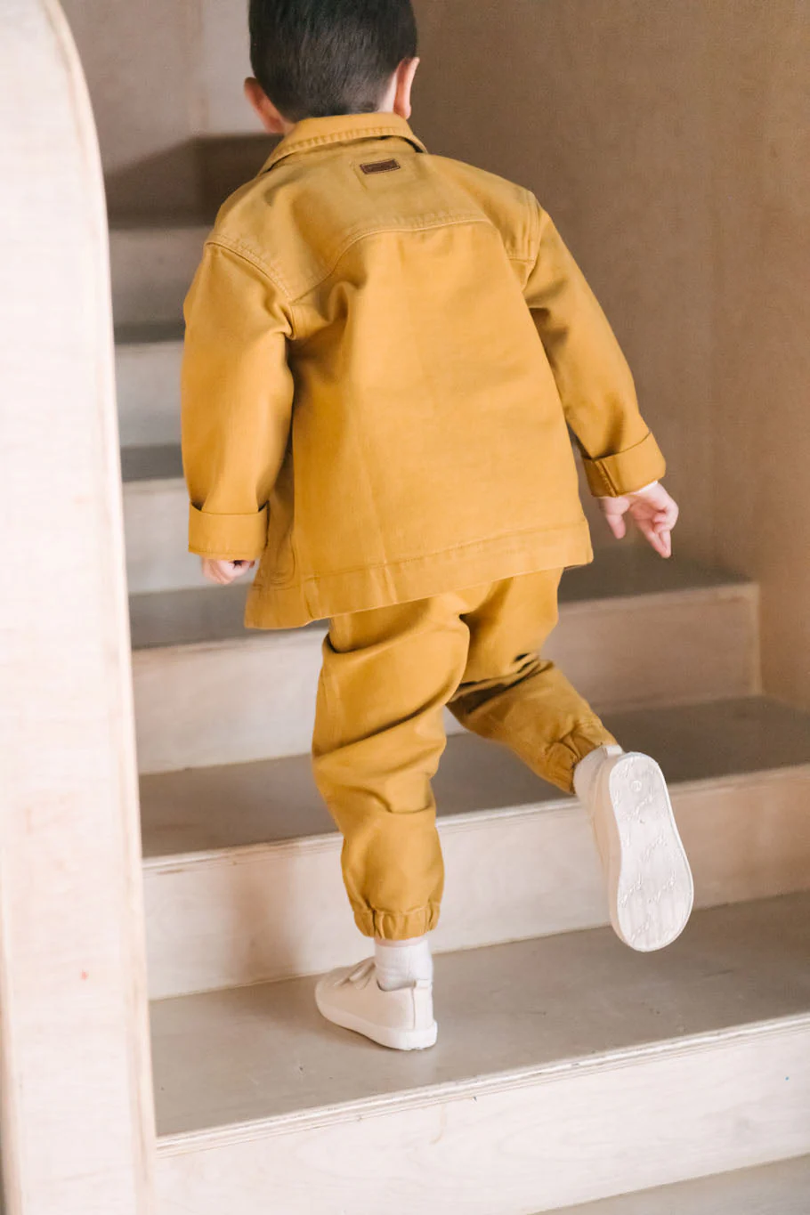 Vintage Twill Toddler Chore Jacket - Caramel - Image 3