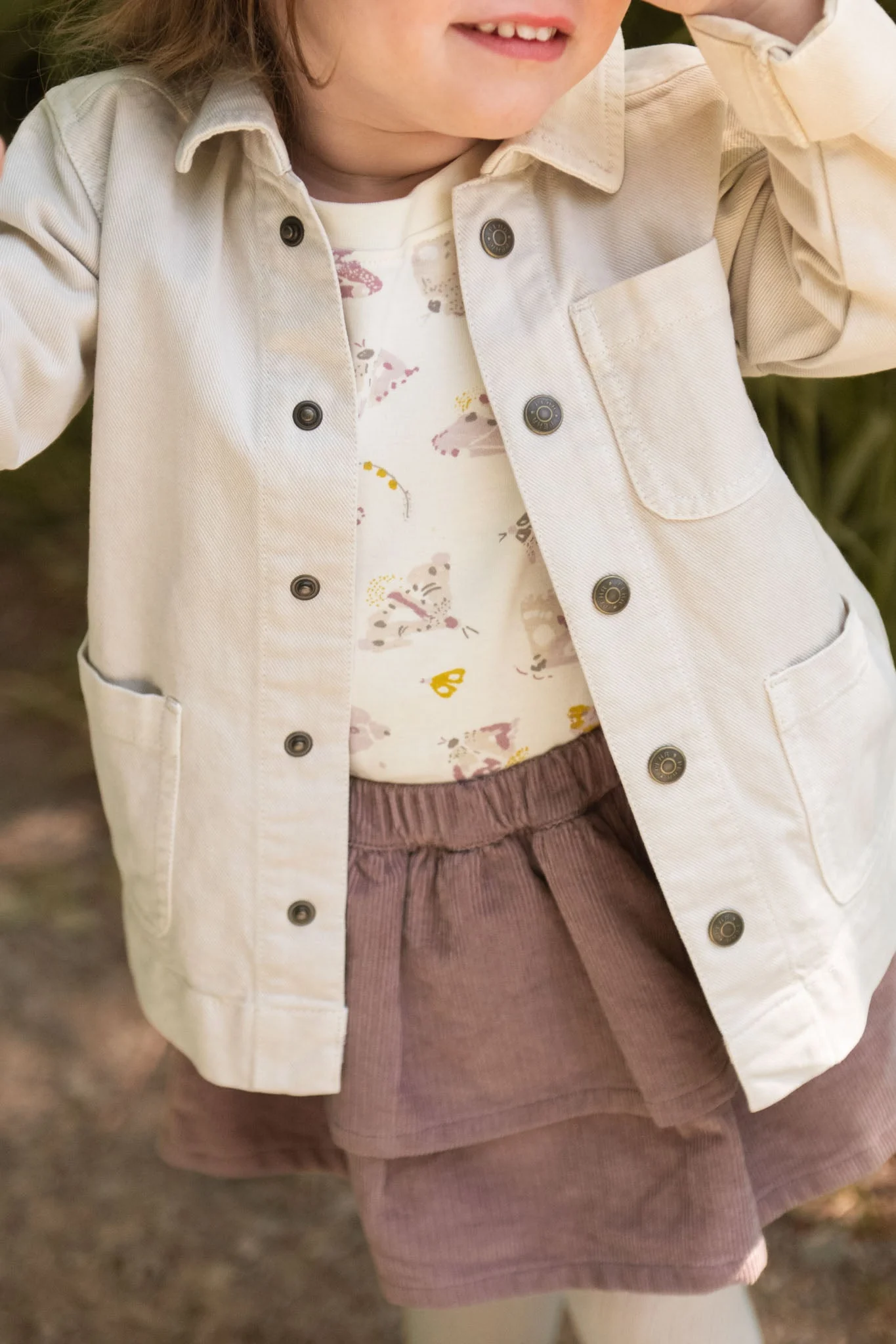 Vintage Twill Toddler Chore Jacket - Natural - Image 2