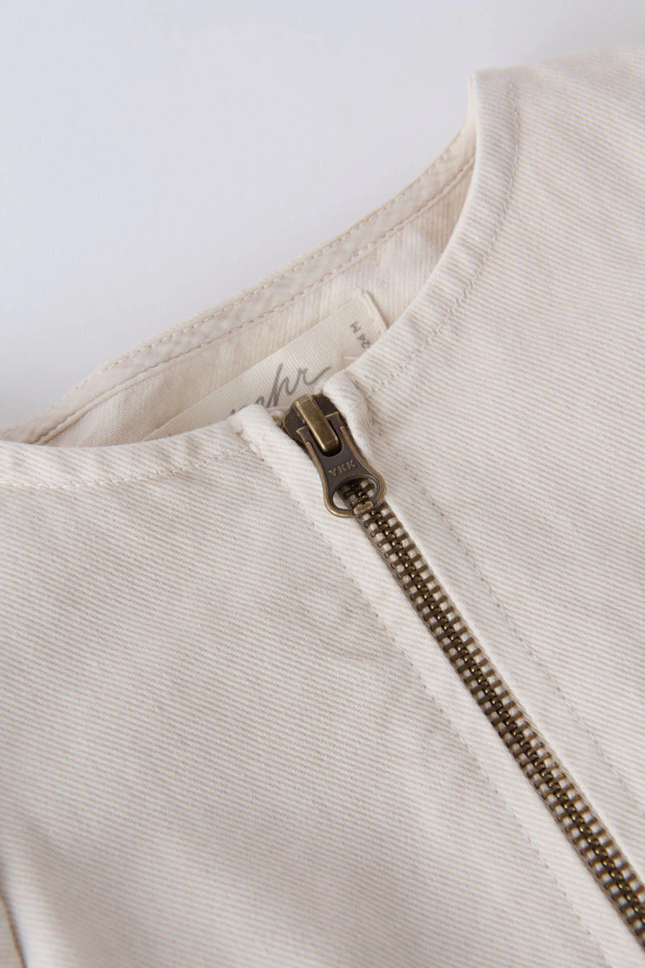 Vintage Twill Toddler Puff Sleeve Jumpsuit - Natural - Image 3