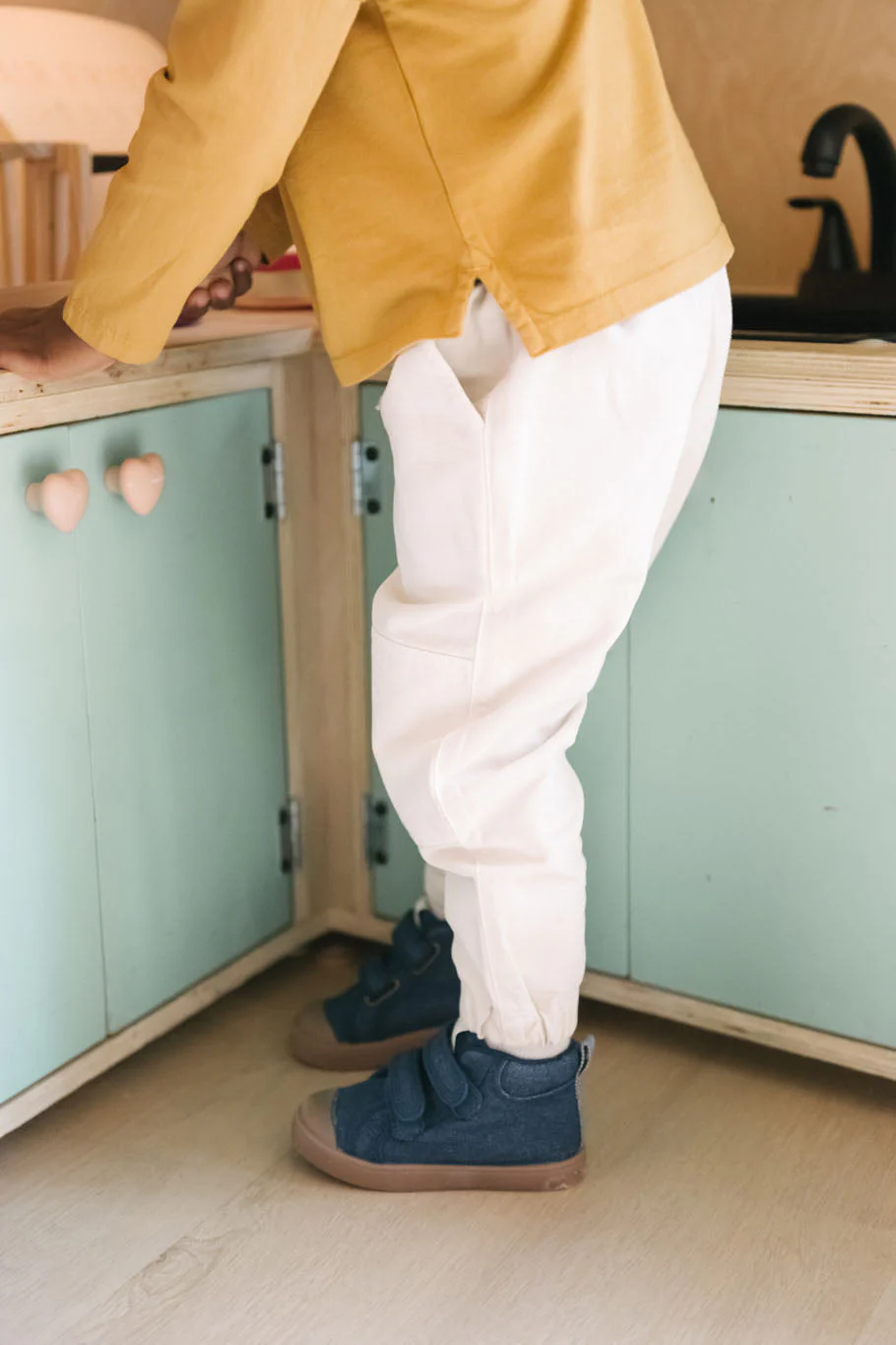 Vintage Twill Toddler Utility Jogger - Natural - Image 2
