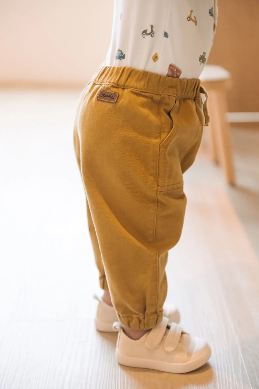 Vintage Twill Baby Utility Jogger - Caramel - Image 2