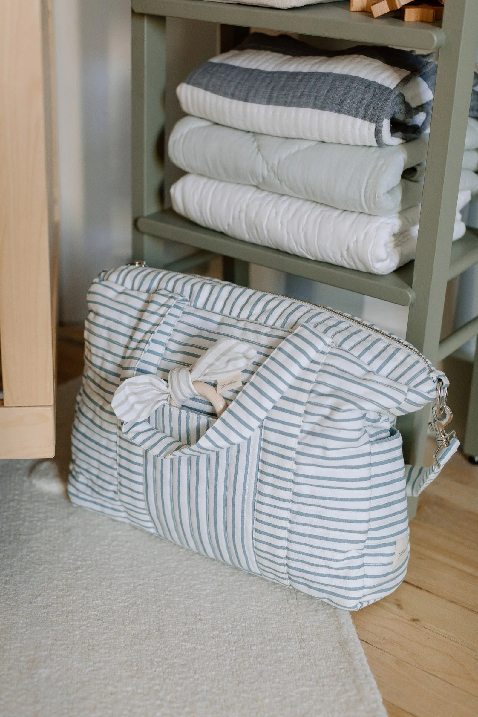 Weekender Bag - Stripes Away Deep Sea - Image 6