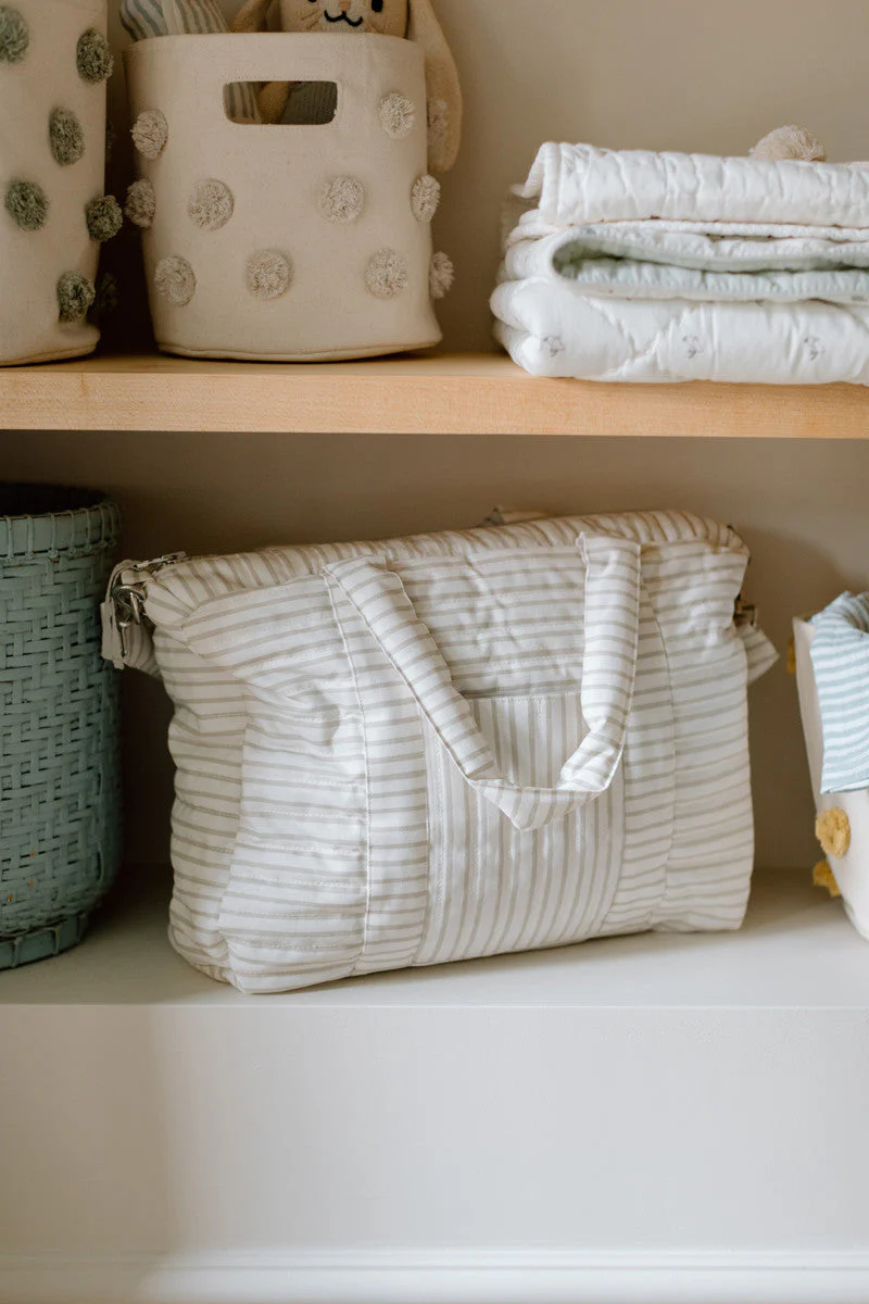 Weekender Bag - Stripes Away Pebble Grey - Image 3