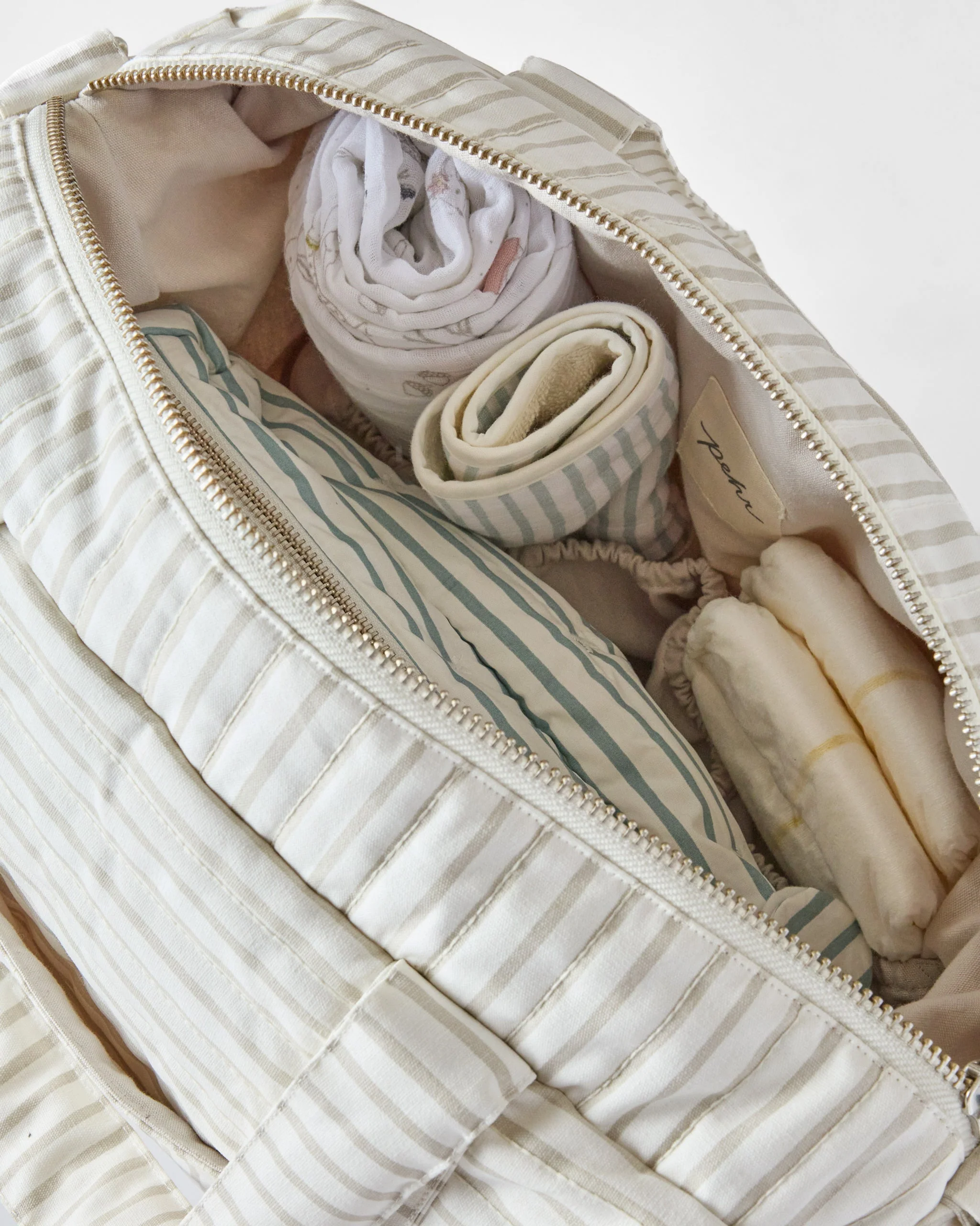 Weekender Bag - Stripes Away Pebble Grey - Image 5