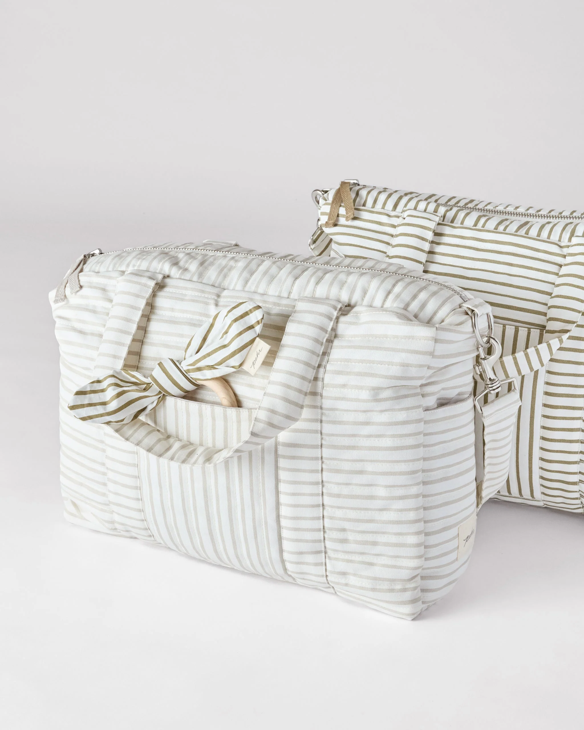 Weekender Bag - Stripes Away Pebble Grey - Image 7