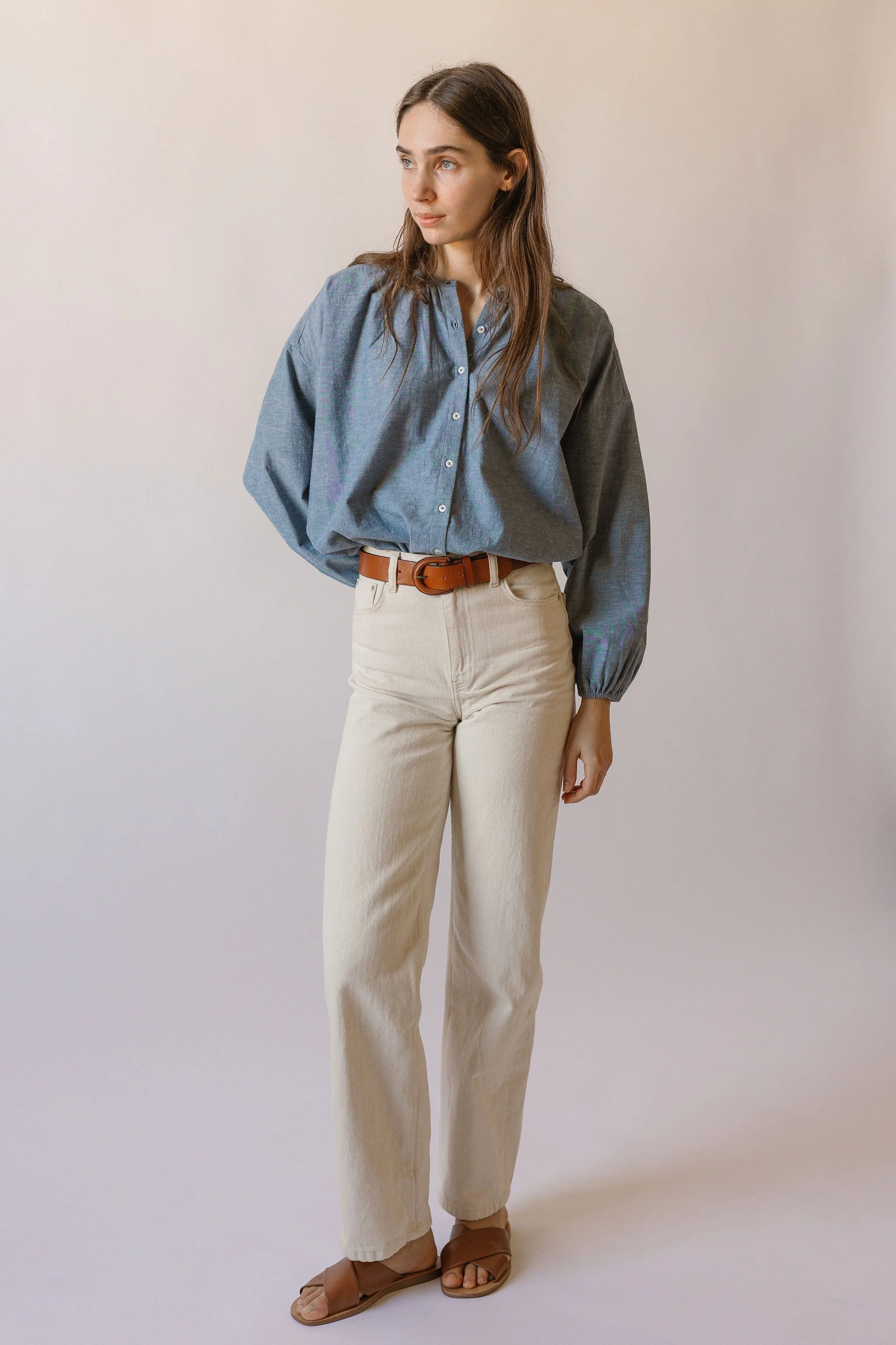 Women's Blouse - Chambray - Image 5