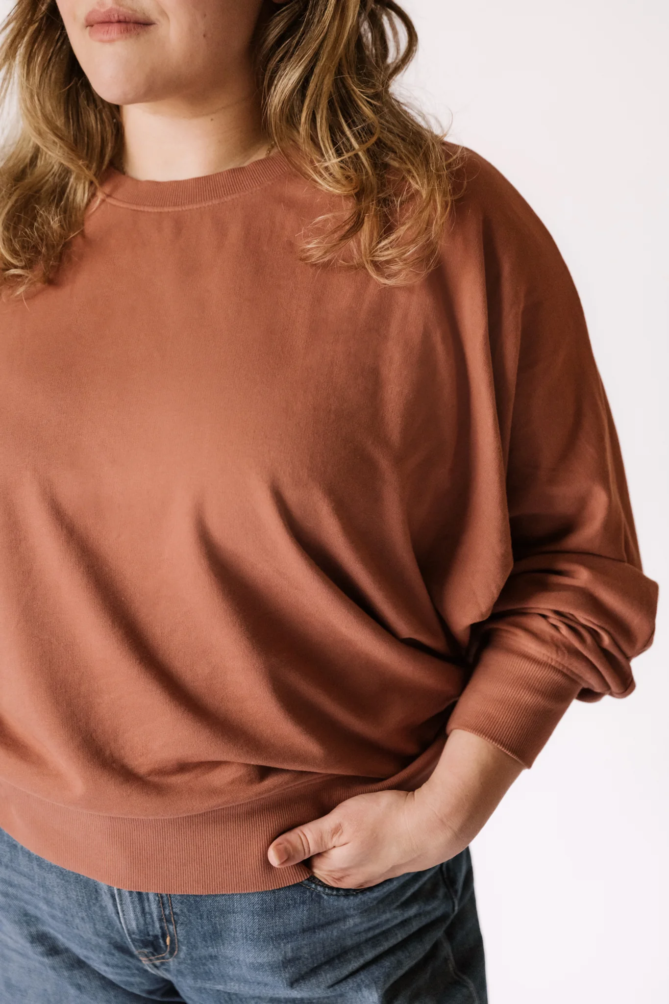 Women's French Terry Sweatshirt - Clay - Image 2