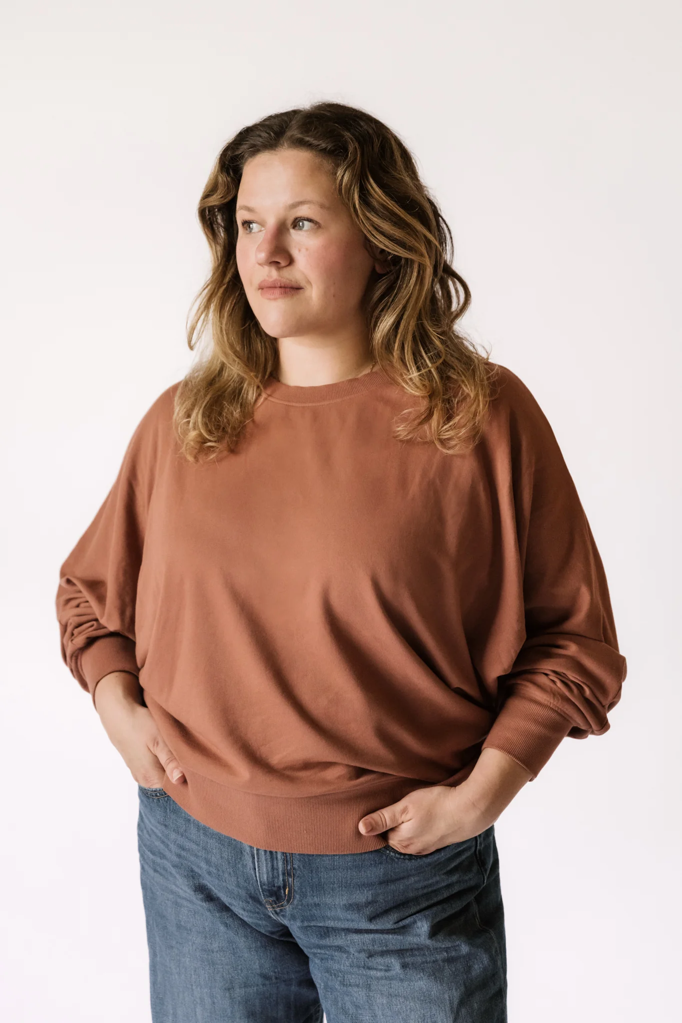 Women's French Terry Sweatshirt - Clay - Image 4