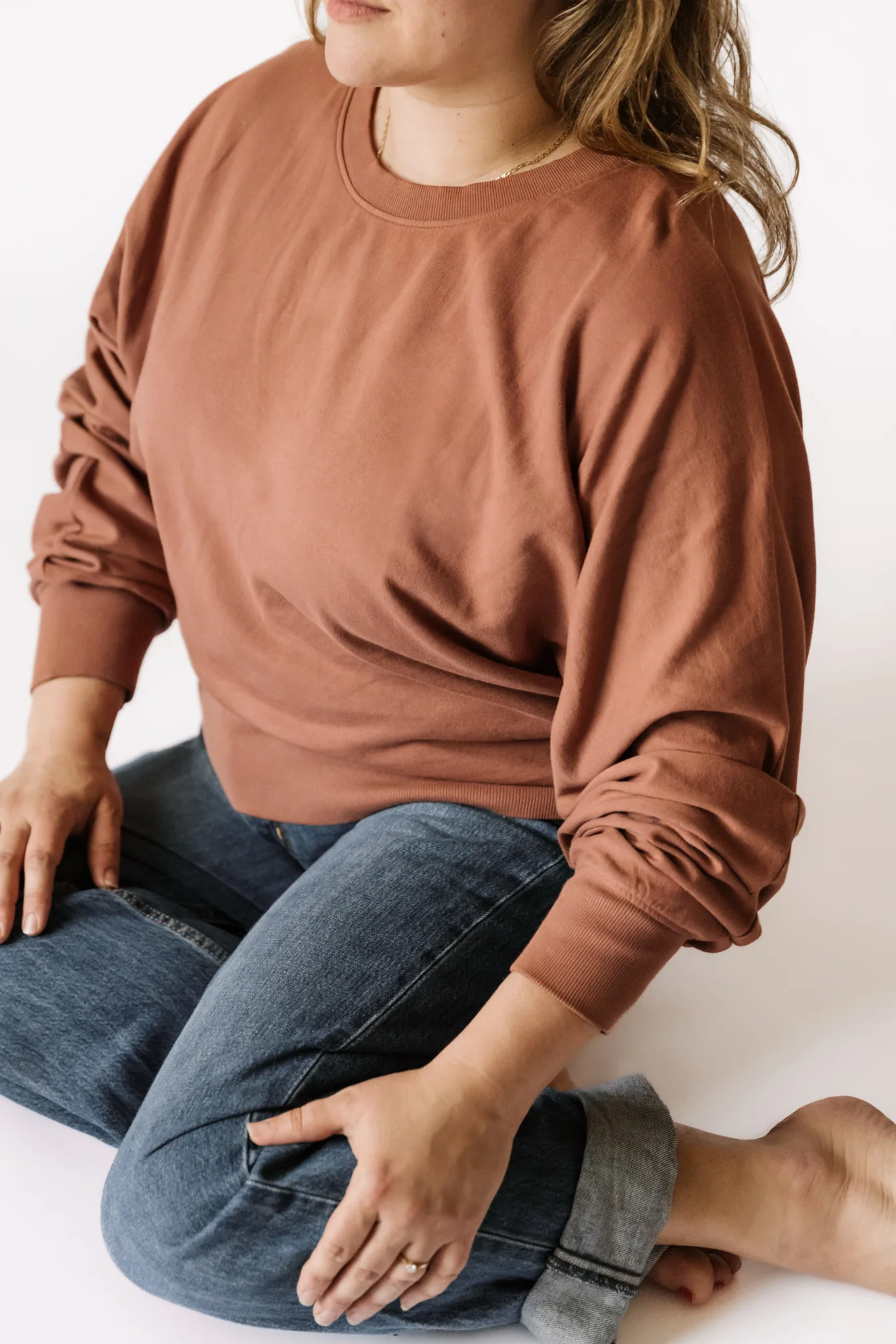 Women's French Terry Sweatshirt - Clay - Image 5